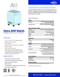 Thumbnail of document Data Sheet - AIIR Watch